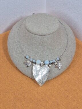 JBB Joshua Benbassat Signed 925 Sterling Silver Leaf Necklace